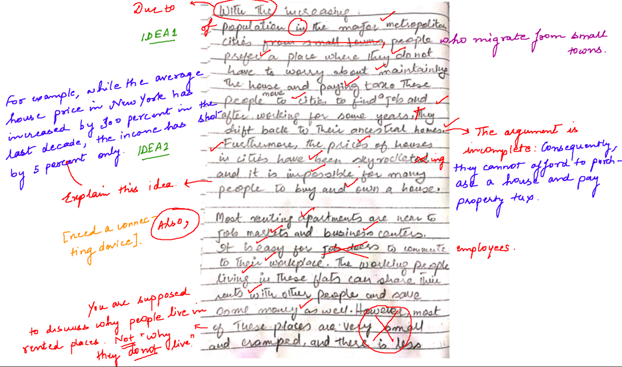 ielts essay correction